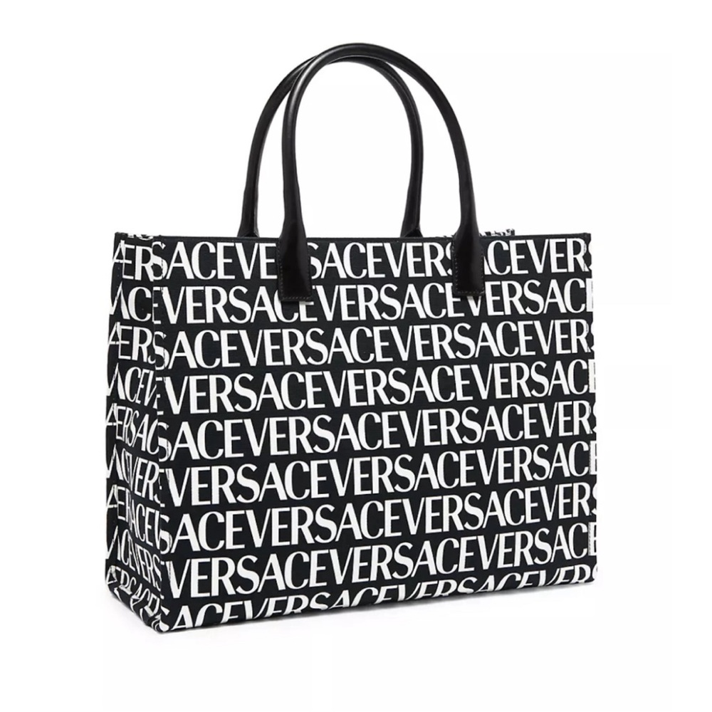 Versace Black and White Tote Bag